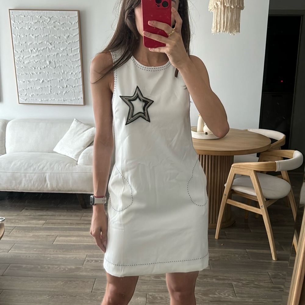 White summer dress with pockets